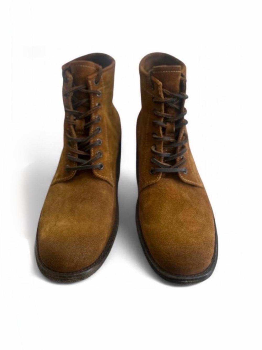 NWOB Men's Frye Genuine Suede Tan Lace-up Boots Size US 10
